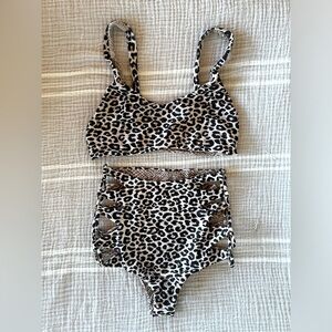 Acaica Swimwear leopard animal print set NEW bottoms